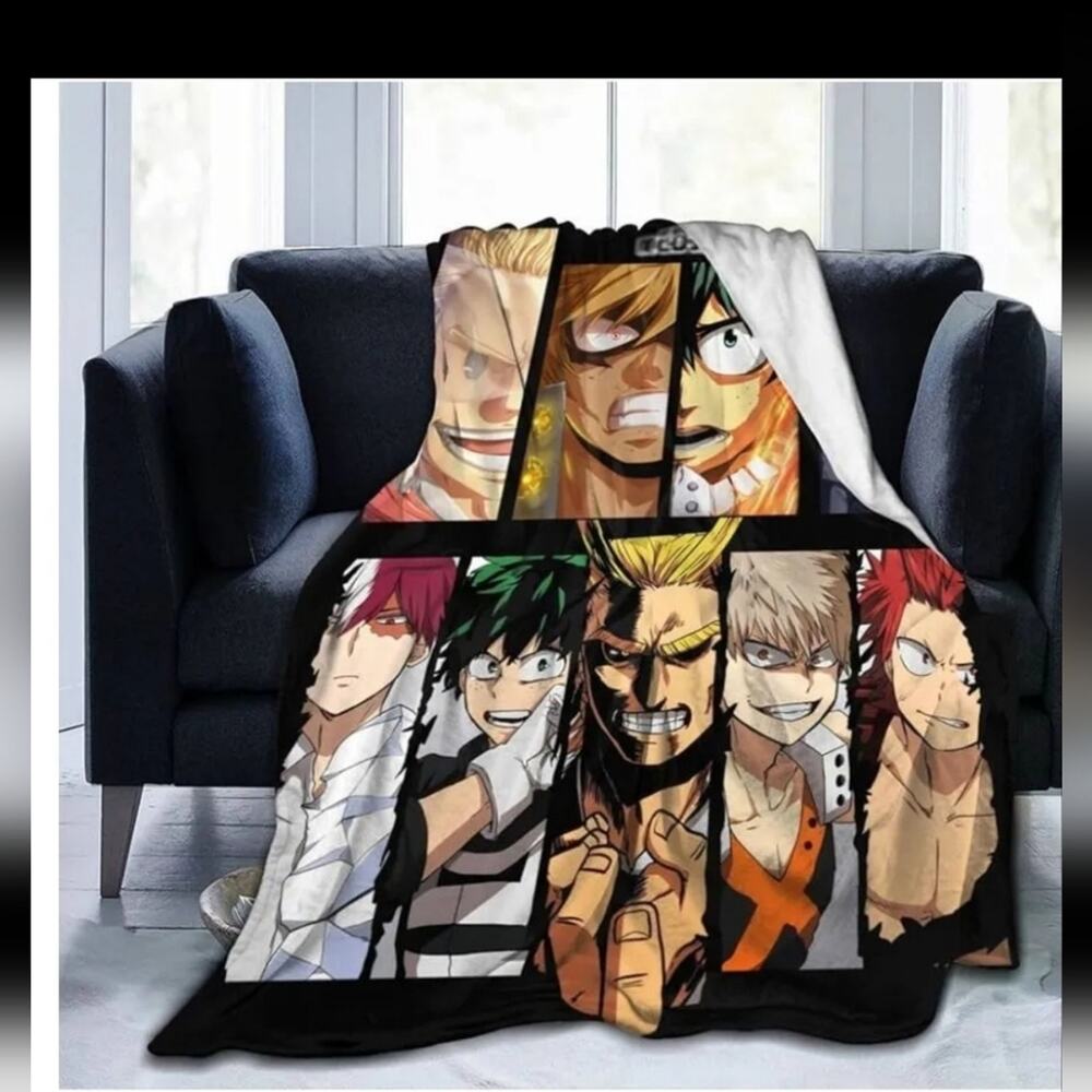 My Hero Academia Throw Blanket 40x50 Deku Bakugo Todoroki Anime New